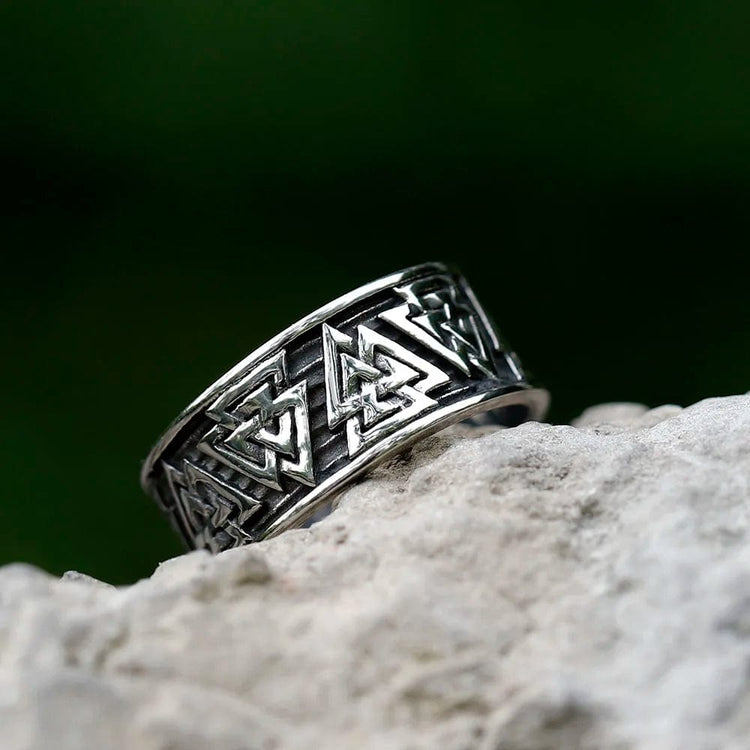 Wikingerring Valknut wirbelnd