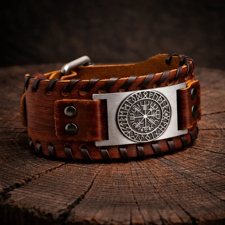 Wikinger-Armband aus Leder