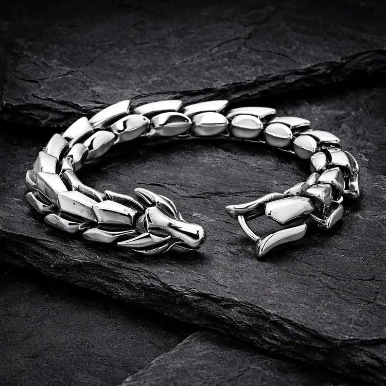Schlangenarmband „Zorn von Jörmungand“ – Silber
