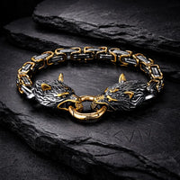 Armband Großer Goldener Wolf - Fenrir