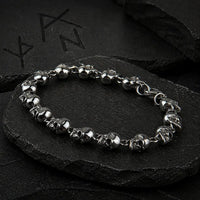 Wikinger-Armband Totenkopf aus Kette