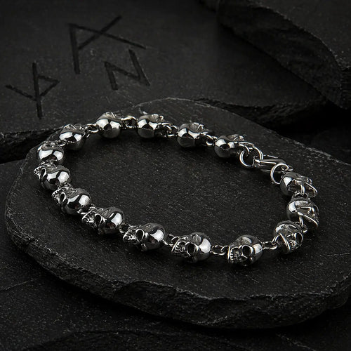 Bracelet viking Bracelet Viking Tête de mort en chaîne - Odins Hall