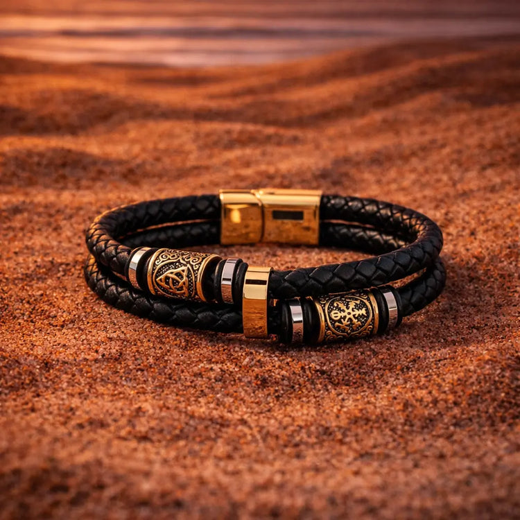 Geflochtenes Wikingerarmband \"Kriegers Geschicklichkeit\"
