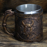 Wikingerkrug \"Tankard des Yeux d'Odin\" (Tankard der Augen Odins)