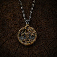 Collier des heiligen Yggdrasil-Baums mit Jörmungand