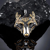 Halskette Fenrir-Maske gold