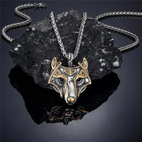 Halskette Fenrir-Maske gold