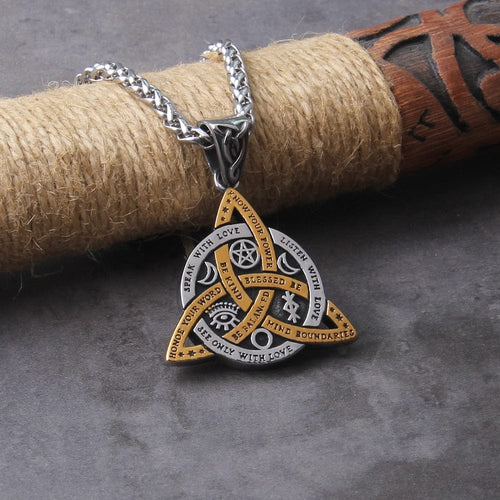 collier collier Viking "Collier des Commandements de la Triquetra" - Odins Hall