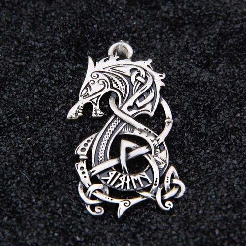 collier Collier Viking en Argent Sterling 925 - La Rage de Fenrir - Odins Hall