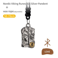 Wikingerkette aus 925er Sterlingsilber - Runenstele