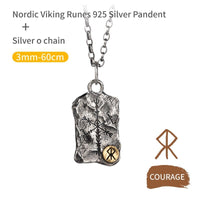 Wikingerkette aus 925er Sterlingsilber - Runenstele