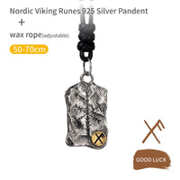 Wikingerkette aus 925er Sterlingsilber - Runenstele