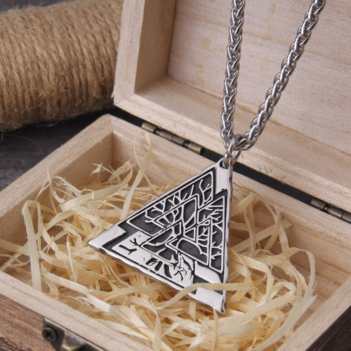 collier Collier Viking "Lien des Mondes: Pendentif Yggdrasil Valknut" - Odins Hall