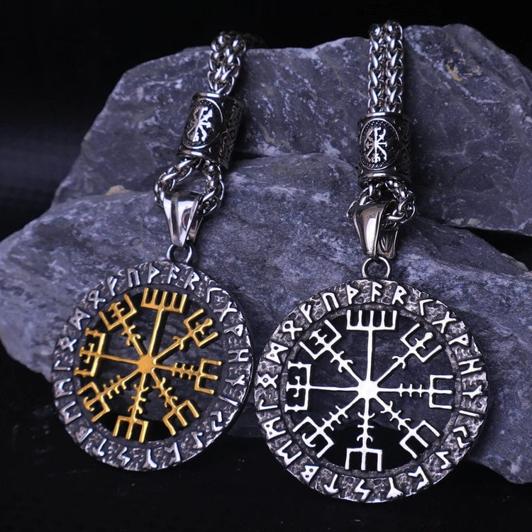 Wikinger-Halskette vegvisir \"Finde deinen Weg\"