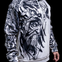 Wikinger-Hoodie \"Odins Zorn\".