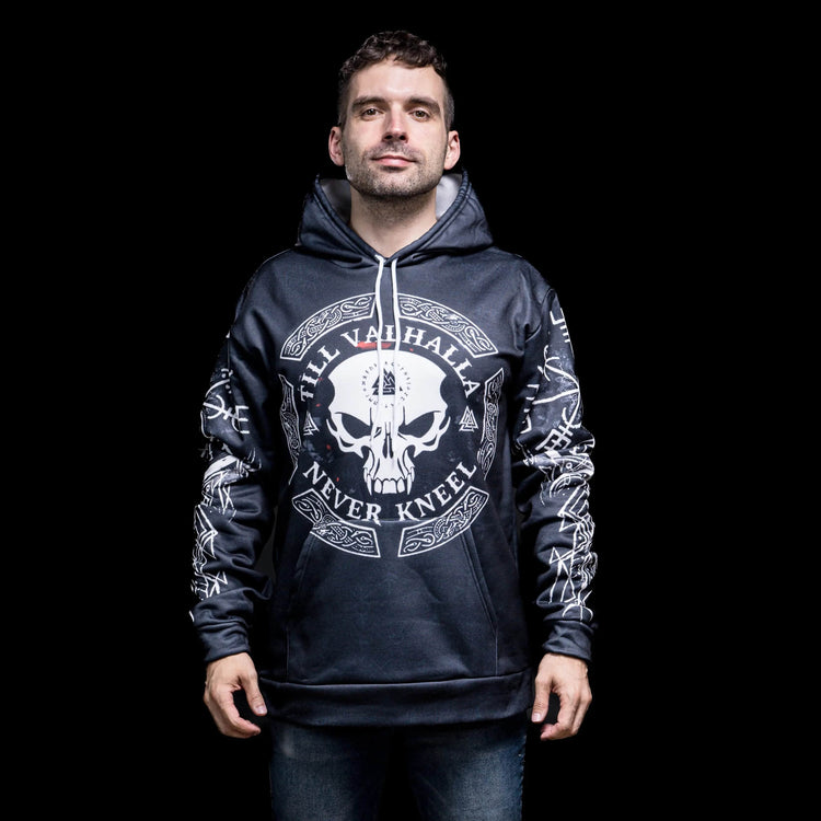 Wikinger Hoodie \"Hoodie Kriegerschädel - Reise nach Walhalla\"