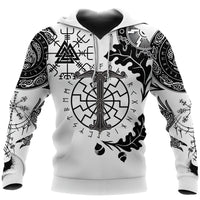 Wikinger Hoodie \"Runenrätsel und Vegvisir Hoodie\".