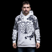 Wikinger Hoodie \"Runenrätsel und Vegvisir Hoodie\".