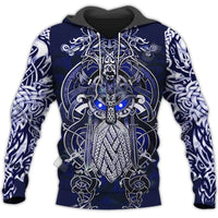 Wikinger Hoodie \"Fenrir und Odin - Duell des Schicksals\" Hoodie