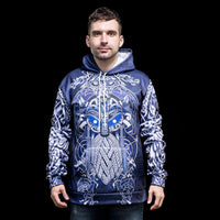 Wikinger Hoodie \"Fenrir und Odin - Duell des Schicksals\" Hoodie