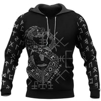 Viking Hoodie \"Hoodie Infinity Ouroboros und Vegvisir\"