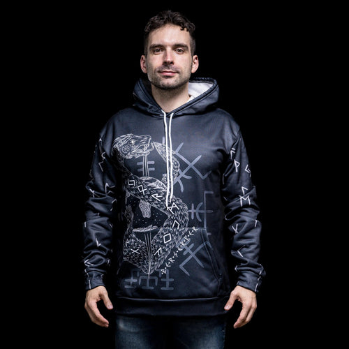 Vêtement Hoodie Viking "Hoodie Infinity Ouroboros et Vegvisir" - Odins Hall