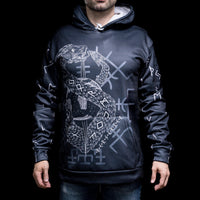 Viking Hoodie \"Hoodie Infinity Ouroboros und Vegvisir\"