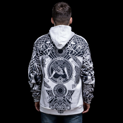 Vêtement Hoodie Viking "Hoodie Loup du Nord - Emblèmes Viking" - Odins Hall