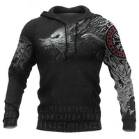 Viking Hoodie \"Der Weg des Legendären Wolfs\".