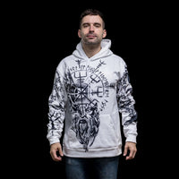 Viking Hoodie \"Vegvisir Giant - Kompass des Lebens\".