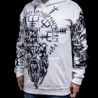 Viking Hoodie \"Vegvisir Giant - Kompass des Lebens\".