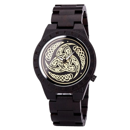 Armbanduhr aus Holz - Das Horn des Odin