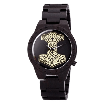 Armbanduhr aus Holz - Mjolnir