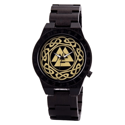 Armbanduhr aus Holz - Valknut