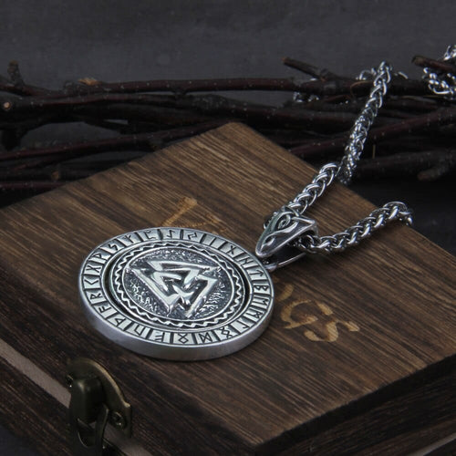 collier Pendentif en Argent Sterling 925 - La Puissance d'Odin - Odins Hall