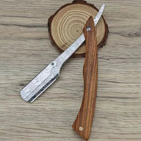Rasiermesser für den Bart aus Holz