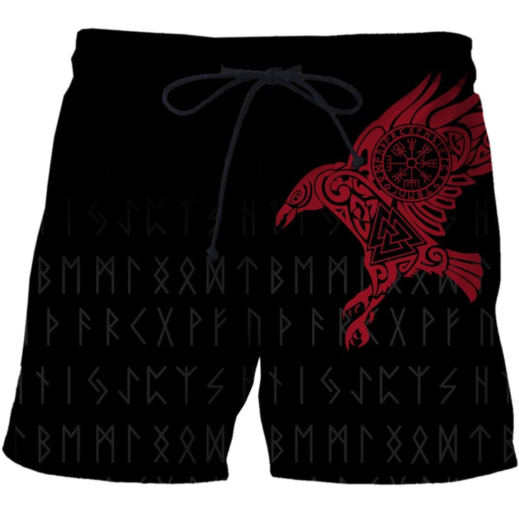 Viking Shorts - Blutroter Rabe