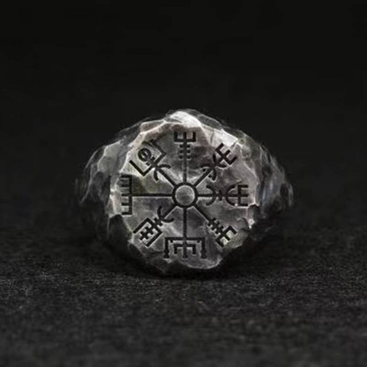 Ring \"Seinem Weg folgen\" Vegvisir | Edelstahl