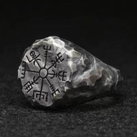 Ring \"Seinem Weg folgen\" Vegvisir | Edelstahl