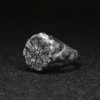 Ring \"Seinem Weg folgen\" Vegvisir | Edelstahl