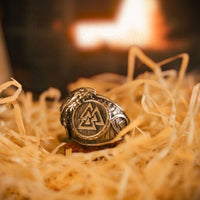 Valknut Symbol Ring - Edelstahl - Viking