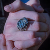 Valknut Symbol Ring - Edelstahl - Viking