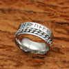 Bague Bague Viking moderne - runes sacrées 6 / white - Odins Hall