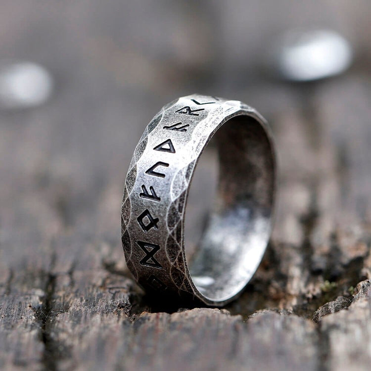 Wikinger Rune Ring "Weisheit des Helden"