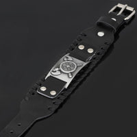 Wikinger-Schild-Armband aus Leder