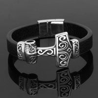 Thors Hammer Lederarmband - Mjolnir