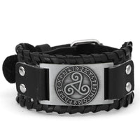 Bretonisches Triskele-Armband aus Leder