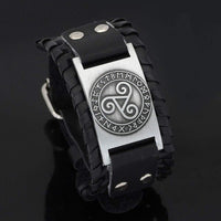 Bretonisches Triskele-Armband aus Leder