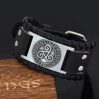 Bretonisches Triskele-Armband aus Leder