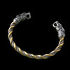 Bracelet Bracelet Viking de Ragnar Argent/Or (circonférence 21cm) - Odins Hall